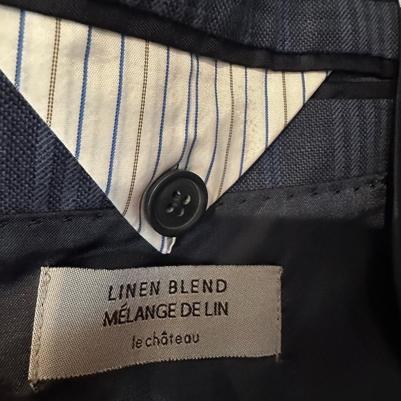 Men's Blue Plaid Blazer - Picture 7 of 7